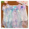 Mermaid Princess children's Bow Hairpin Super Fairy Floating Yarn Clip Little Girl Birthday Performance Hair Accessories Girl Veil