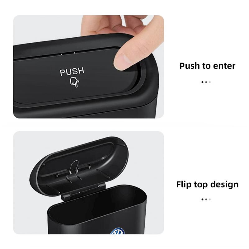 2026 Hot For Volkswagen VW Car Interior Storage Case Trash Bin Can Dustbin Garbage Box For VW GTI Atlas Jetta Touareg Variant Go