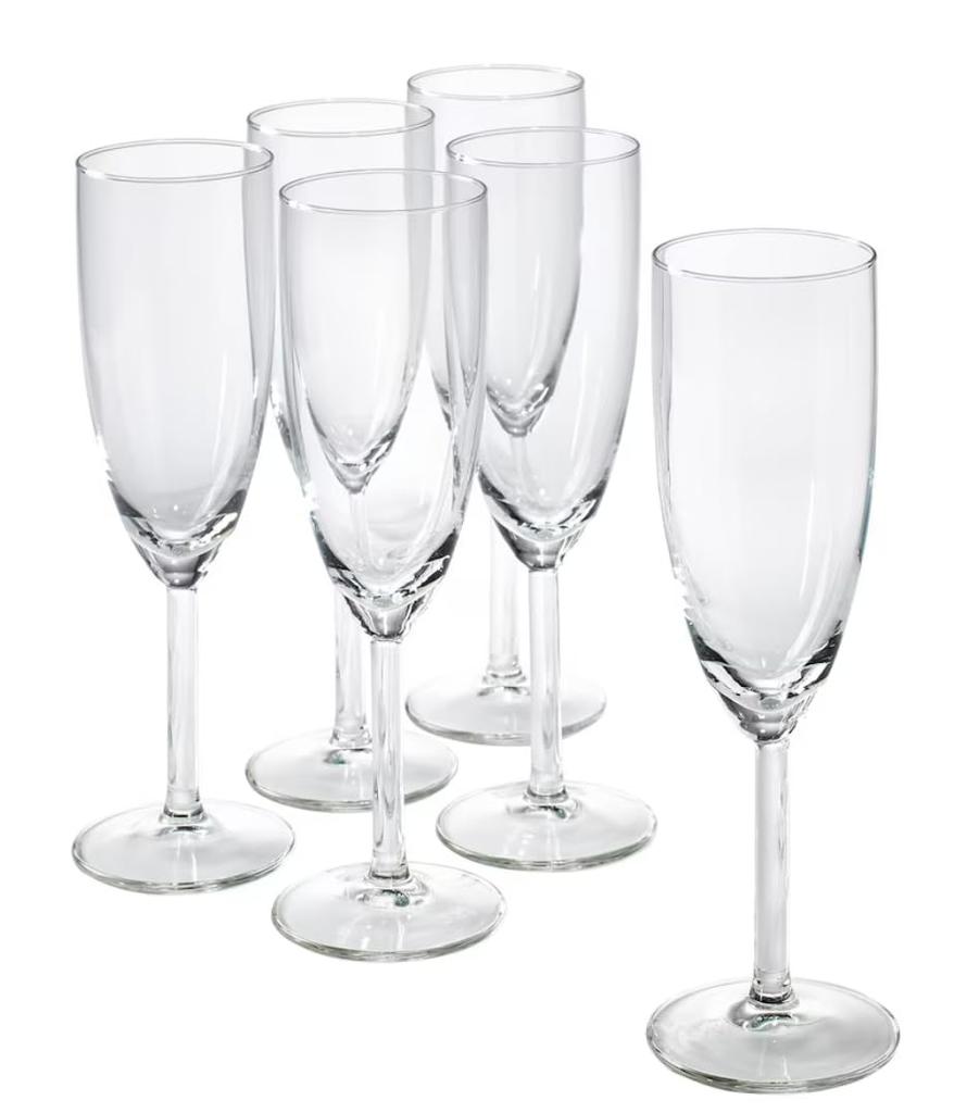 IKEA Svalka Glass Champagne Glasses, 12-Piece Set (80137805)