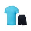 Li Ning Badminton Series Quick-Dry Cool V-Neck Short Sleeve T-Shirt Mid-Waist Straight Leg Shorts Basketball Set Unisex Sportswear AATT021-3
