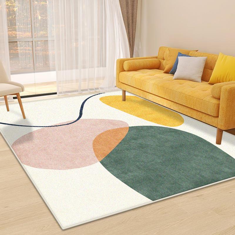 Geometric Style Living Room Rugs Decoration Bedroom Deluxe Anti Slip Floor Mats Large Area Carpet Rug Flannel Carpet Washable