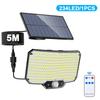 Solar Lights Outdoor 234LED 3 Modes Motion Sensor Flood Lights with Remote IP65 Waterproof Security Solar Lights for Outside