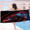 Car Racing Dashboard Area Bath Towel Microfiber Soft Water Absorbing Breathable For Girl Kids Decorative Cartoon Beach Towel