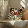 Colorful Retro Animal And Flower Prints Pillow Case Double-Sided Plush Sofa Cushion Covers Organic Breathable Invisible Zipper
