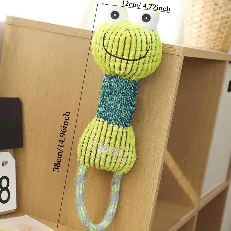 Durable Squeaky Plush Dog Toys: Bite-Proof Corduroy Toys for Puppies & Adult Dogs