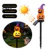 4-in-1 Pumpkin Stake with LED 4Pcs/Set Halloween Solar Ghost Light, Festive Outdoor Lighting Lights, Waterproof Decorative Lamp for Garden Patio