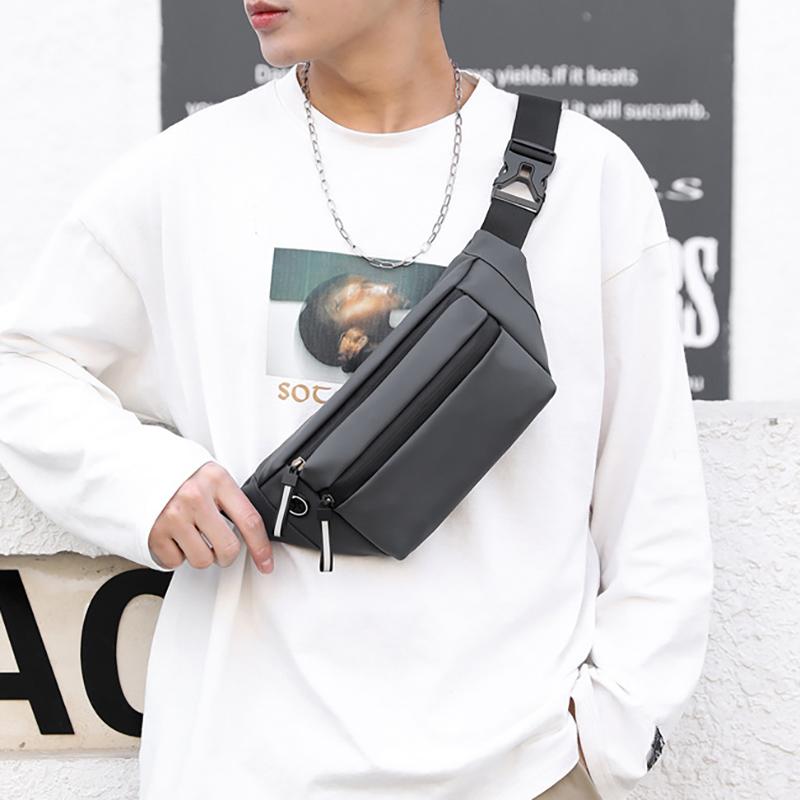 Men Waist Bag Sports Lightweight Messenger Bag Outdoor Men's Chest Bag Multifunctional Mobile Phone Bag