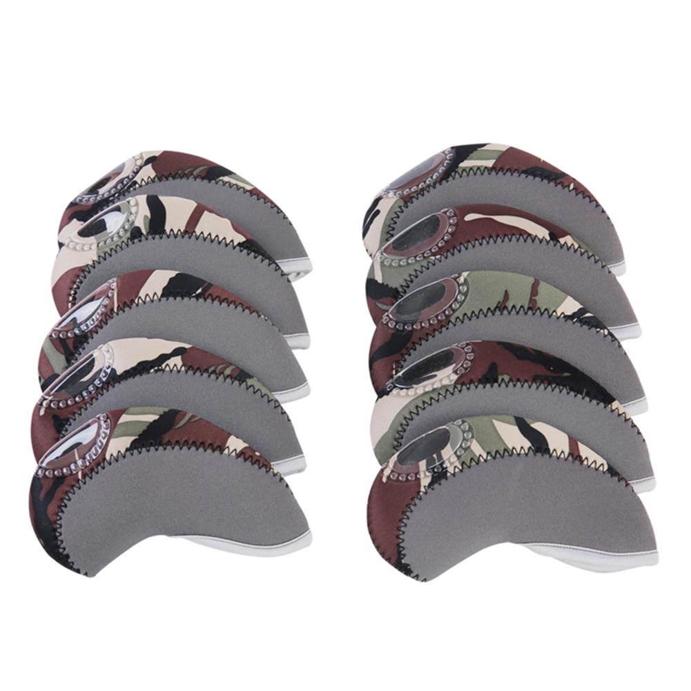 10 Pcs/set Golf Club Iron Head Cover Set Neoprene Golf Protective Headcovers Golf Accessories