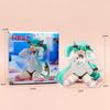 Hatsune Miku Statuetta Azione Carina da Scrivania 12cm Versione Maglietta Gatto. Figurina Anime Ragazza Kawaii Modello Giocattolo Regalo