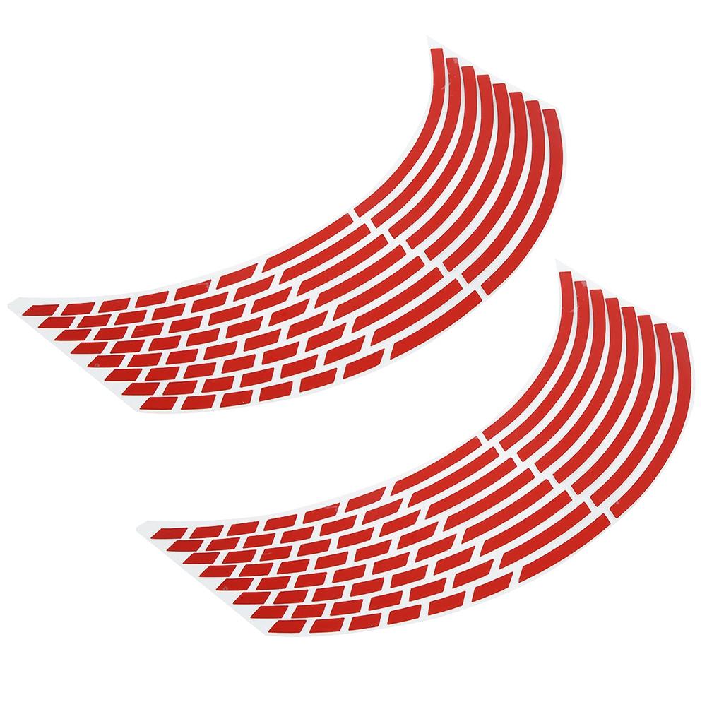 16pcs Bike Motorcycle 16 18inch Reflective Wheel Strip Stickers Decoration Accessory