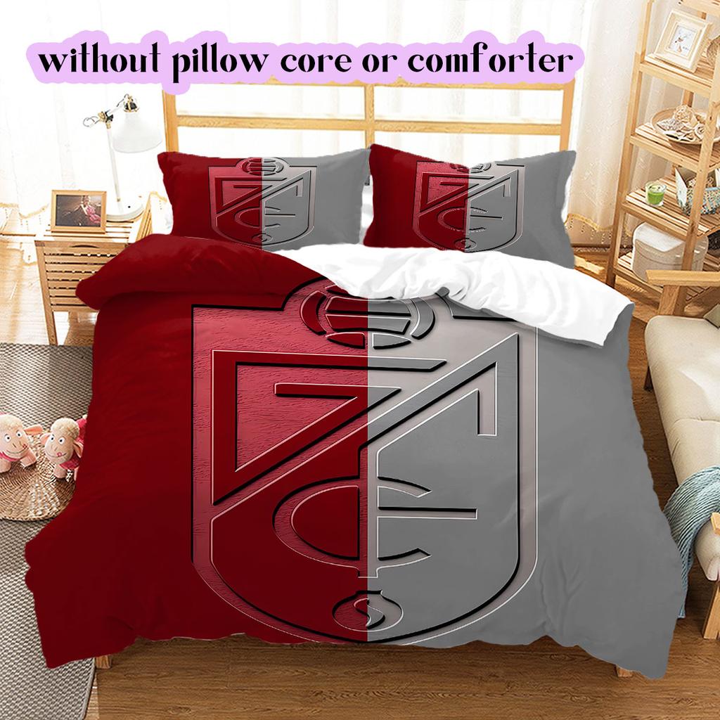 Granada CF football Pattern Bedding,Quilt Set Quilt Cover Pillowcase Home Birthday Gift (1*duvet cover+2*pillowcase,without core)
