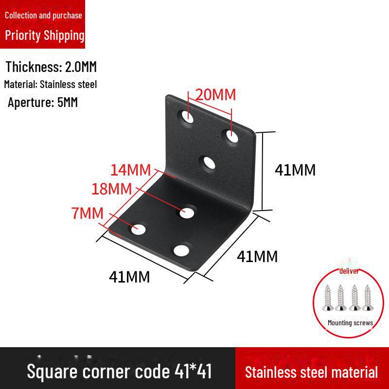 L-förmiger Regalträger aus Edelstahl, 90-Grad-Rechtwinkelverbinder