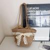 2025 Summer Pastoral Straw Woven Shoulder Bag - Perfect for Seaside and Beach Vacations