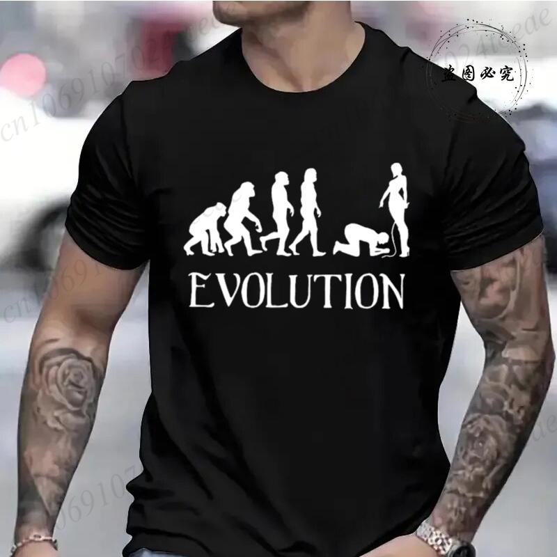 T-Shirts for Men Women Summer Fashion Loose Tee Shirt Clothes O Neck Short Sleeve T Shirt Clothing Funny BDSM Evolution T-Shirts