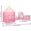 Play Tent with 250 Balls Pink 301 x 120 x 128 cm
