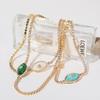 Devil's Eye Gold-Plated Necklace & Bracelet Set with Zirconia Stone, 18K Stainless Steel, European & American Style.