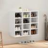 Shoe Cabinet with Shelf White 77.5 x 30 x 67 cm Engineered Wood