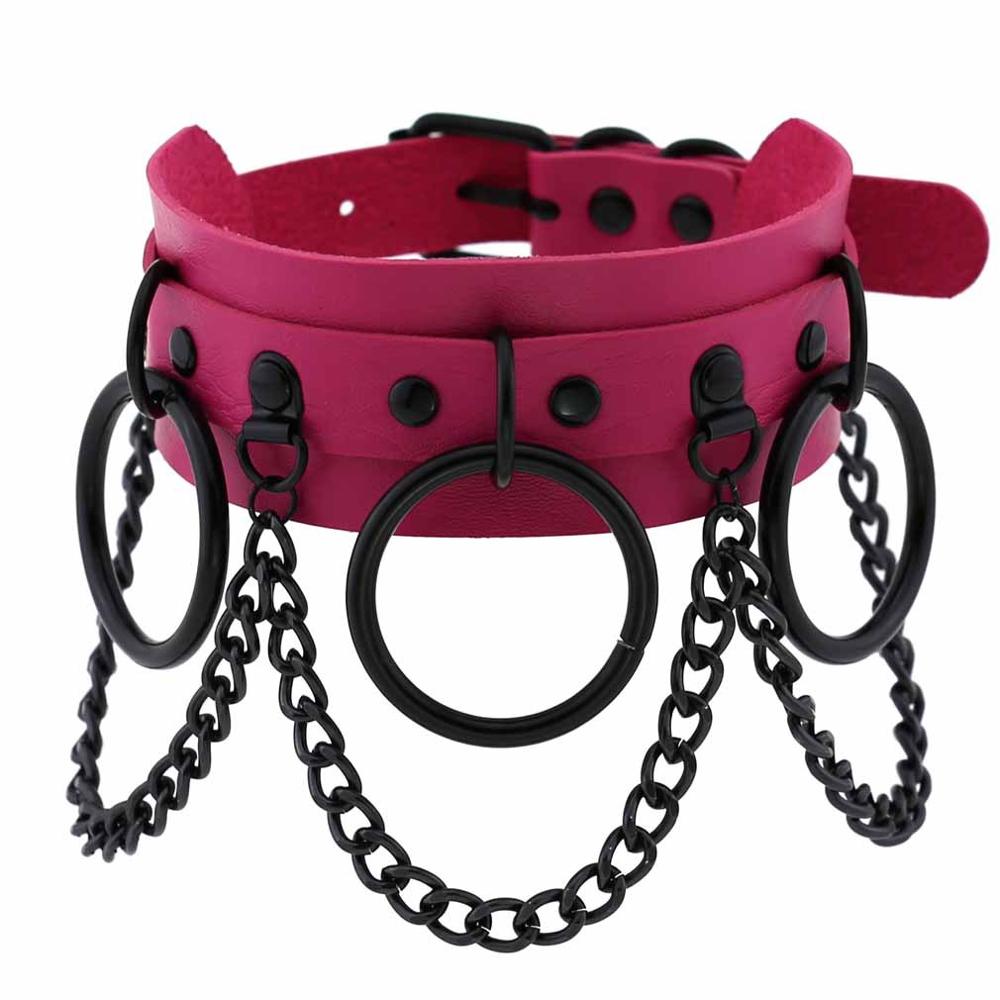 Black Gothic Punk Choker Goth Chain Collar Dark Fashion Leather Chocker Harajuku Rock Necklace Witch Grunge Festival Accessories High Quality