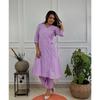Women's Cotton Chikankari Angrakha Style Kurti Set Indian Pakistani Tunic Dress VF-1865