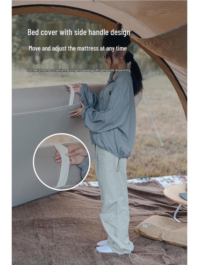 Mountain Guest Inflatable Mattress: Outdoor Tent Cloud Bed, Brushed Finish, Thickened Auto Airbed for Camping & Home Use.