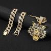 GemChic Herren-Halskette mit Tiger-Anhänger und Hip-Hop-Motiv, personalisierbar, Retro, vielseitiger Schmuck, Geschenk zum Geburtstag oder zu Weihnachten