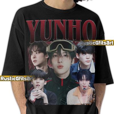 YUNHO ATEEZ K-POP Shirt, Yun-ho Custom T-Shirt, Jeong Yun-ho Kpop Vintage Bootleg Tee, Ateez Atiny Fans Gift