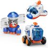 3 Pezzi Giocattolo Spaziale Macchina Spaziale Modello Razzo Bambini Educativo Astronauta Serie Esplorazione Spaziale Giocattolo Regalo di Compleanno