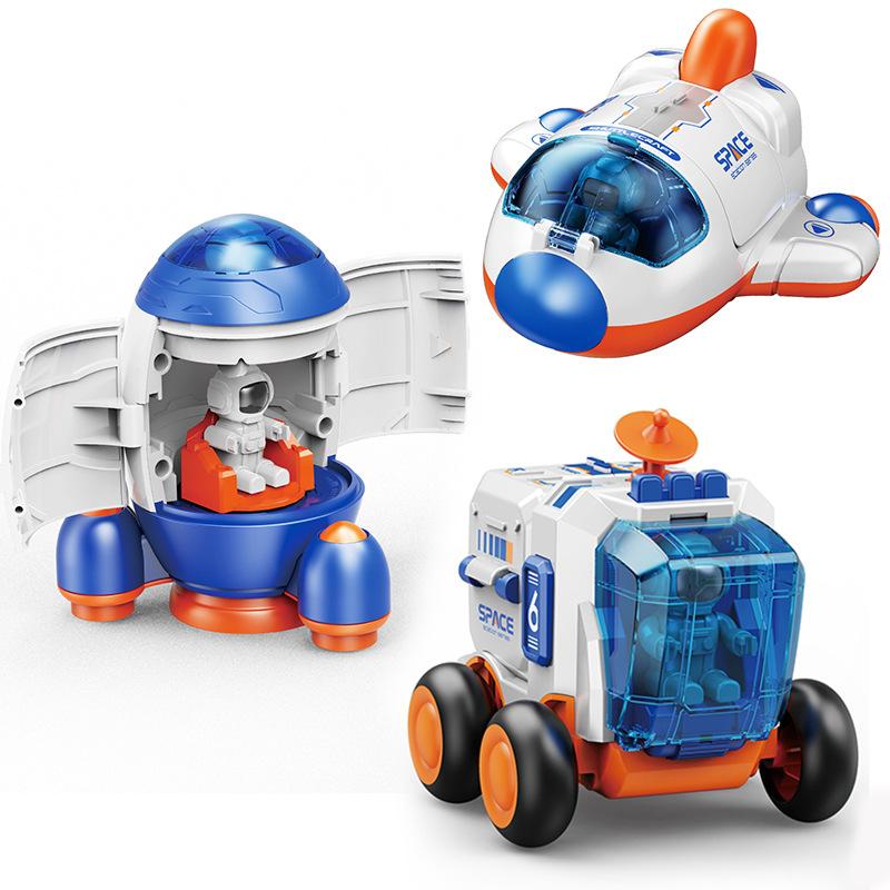 3PCS Space Toy Car Space Shuttle Rocket Model Children s Educational Astronaut Rocket Exploration Series Toy Birthday Gift