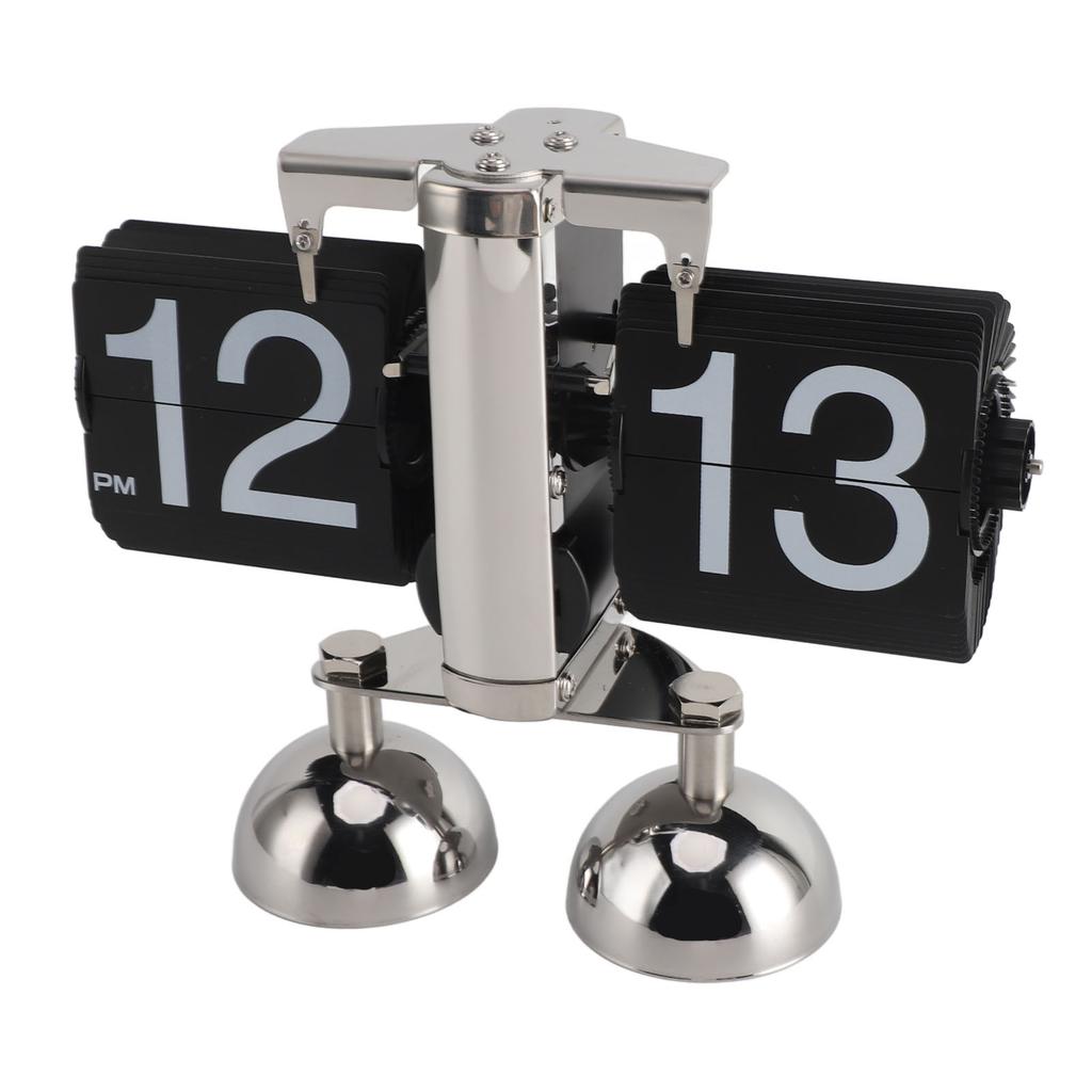 Retro Digital Nedfällbar Klocka Nedfällbar Bordsklocka Mekanisk Batteridriven Hemkontorsdekor 2 Ben