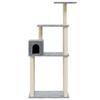 VidaXL Arbre à chat avec griffoirs en sisal Gris clair 147 cm