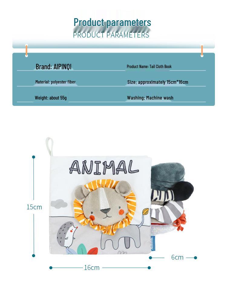 Aipinqi Baby Black & White Visual Cloth Book – Tear-Resistant Pop-Up Cognitive Toy for Early Education