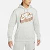 Jordan Logo Pattern Fleece-Lined Printed Loose Hoodie Men Tops Light-Grey DC9605-097