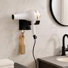 Stainless Steel Hair Dryer Holder Waterproof Blow Dryer Rack Simple Metal Storage Bracket  Bathroom