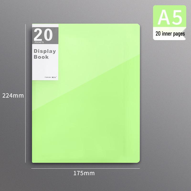 A5 Transparent Ring Binder File Folder, Multi-page: 20/30/40/60 Pages