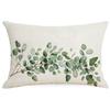 Green Plants and Green Flowers and Plants Series Linen Home Sofa Pillow Case Bedroom Pillow Single Side Print