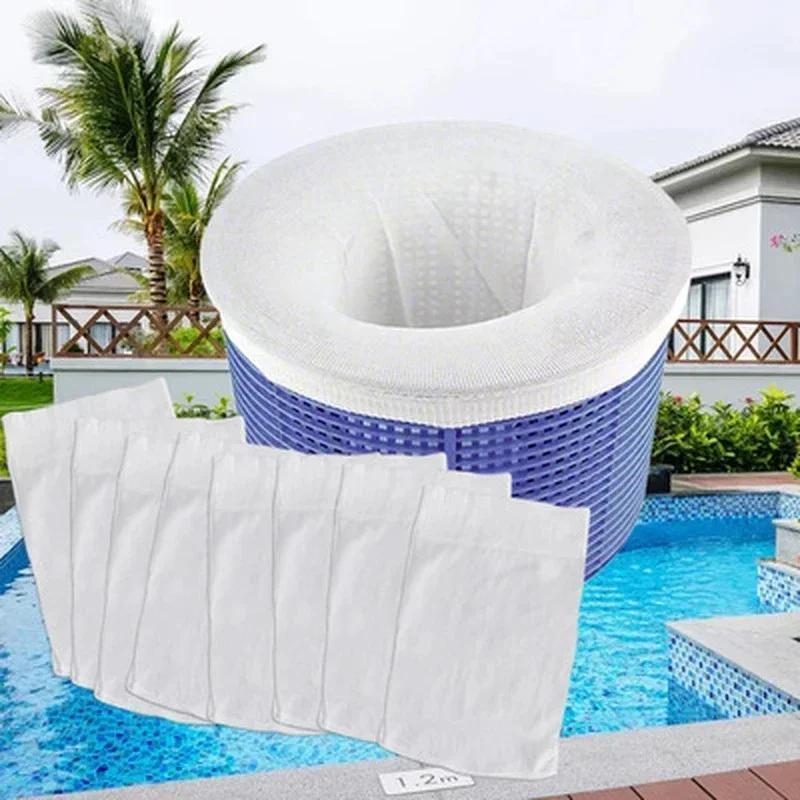 10/20pcs Swimming Pool Skimmer Socks Home Appliance Nylon Mesh Filters Baskets Skimmers Swimming Pool Cleaning Tool Accessories