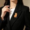 Adorable Rhinestone Kitten Brooch Cute Sitting Cat Animal Pin 1Pcs Fashion Jewelry for Women Girls Wedding Guest Outfit