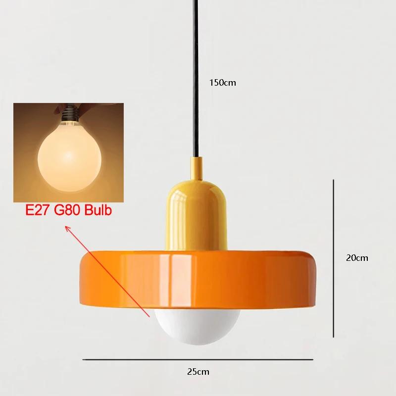 Nordic Glass Pendant Light 25CM Warm Light E27 Blub For Living Room Bedroom Bedside Restaurant Hotel Indoor Decorative Lighting