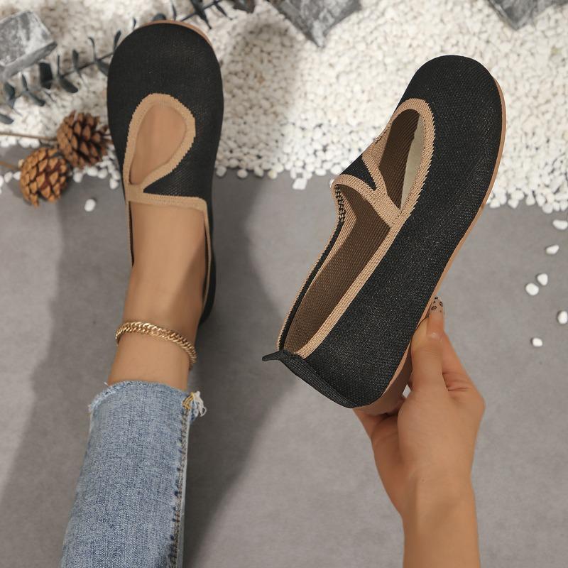 

Large size fly-woven breathable low-top single shoes women s flat heel hollow shallow mouth lazy wish source 36