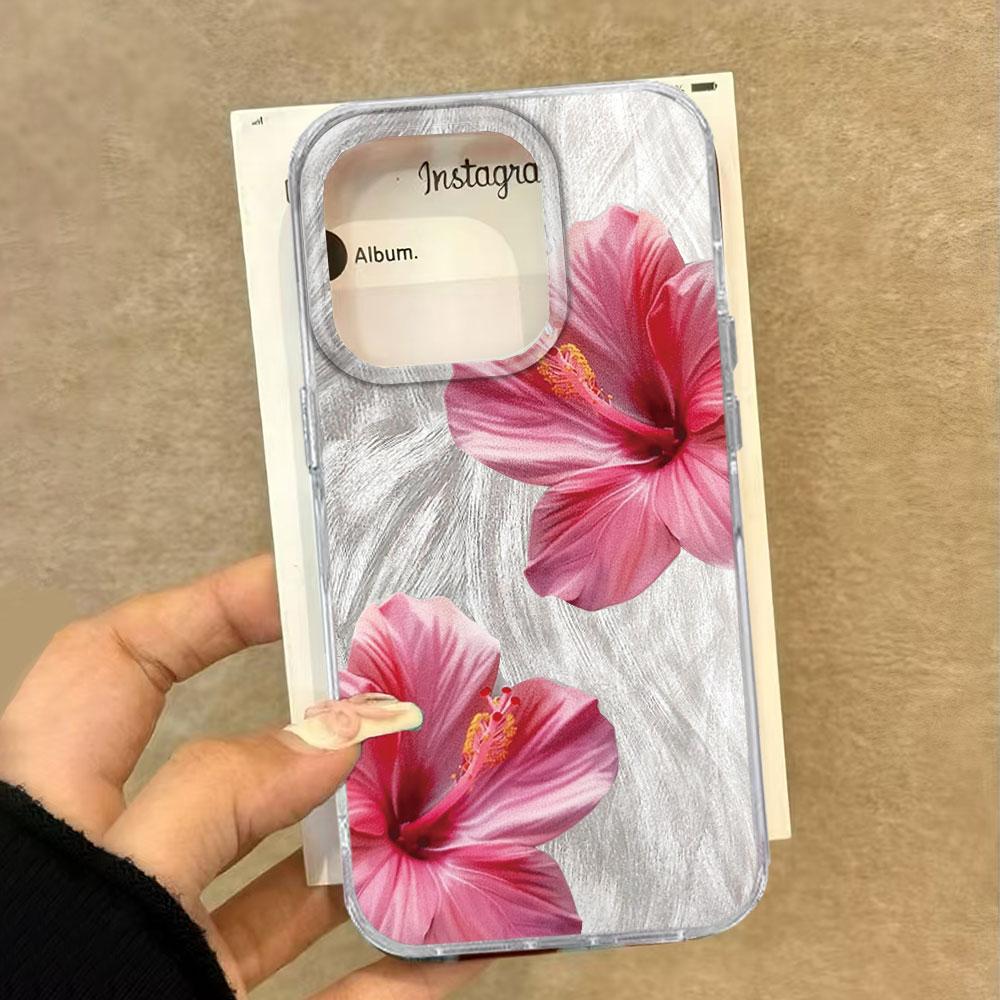 

for Xiaomi Redm 14C 13C 15C A3 12 11 A5 A2 Note 13 15 14 Pro 15 8 Bumper Pink Lily Flower Hard Back Print Phone Cases Love Cover Redmi Note 10S