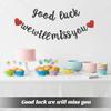 Grevosea Good Luck We Will Miss You Banner, Pre-Strung Glitter Farewell Banner Graduation Retirement Party Decorations for Going Away Farewell Party
