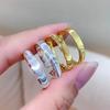 Vintage Shiny Metal Interlocking Personalized Gold Plated Bracelet Hand Woven Exquisite Bangles For Women Men Jewelry