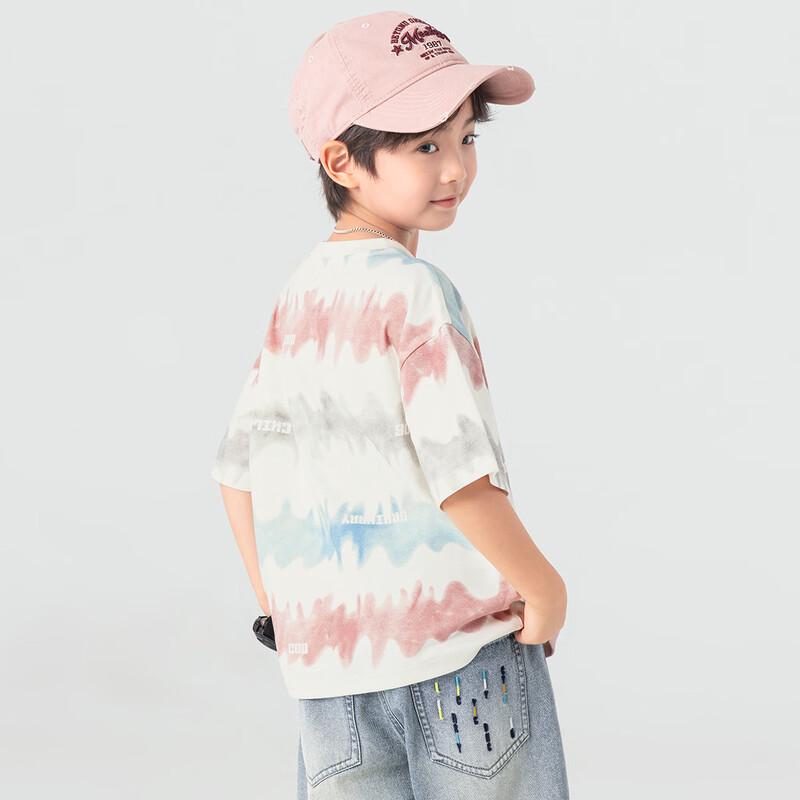 Boys' Tie-Dye Striped Short Sleeve T-Shirt