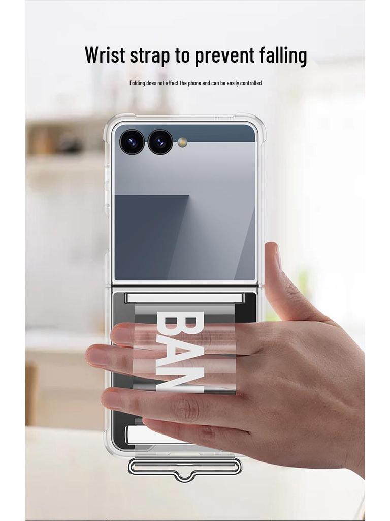 Samsung Galaxy Z Flip7 Schutzhülle mit Airbag-Handgelenkband