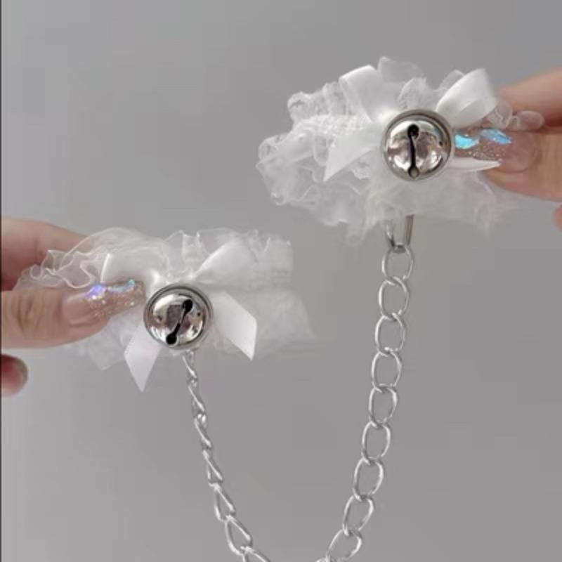 Sexy Lace Bell Wristband Anklet Chastity Anklet Leg Chain Pure Lust Handcuff Leg Chain