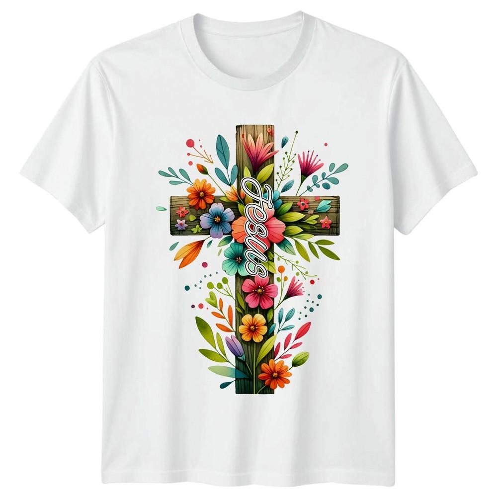 Jesus Unisexs TShirt Floral Christian Religious Mothers Day Gift For Her S