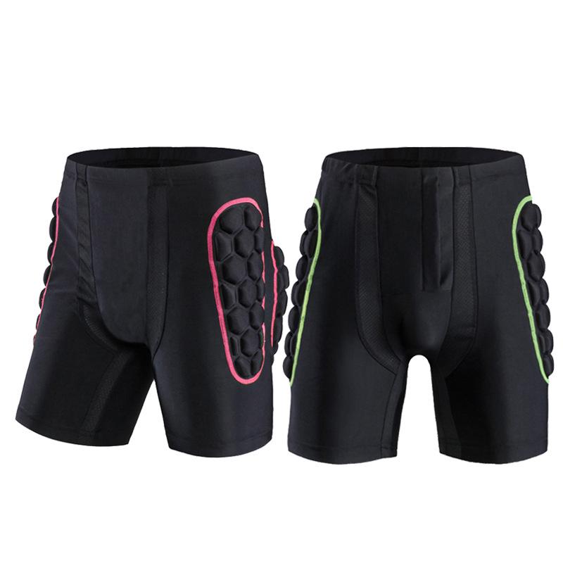 Nárazuvzdorné kalhoty s chráničem kyčlí na lyže a snowboard – Proti pádu, proti nárazu, zesílené pro outdoorové sporty a rychlobruslení