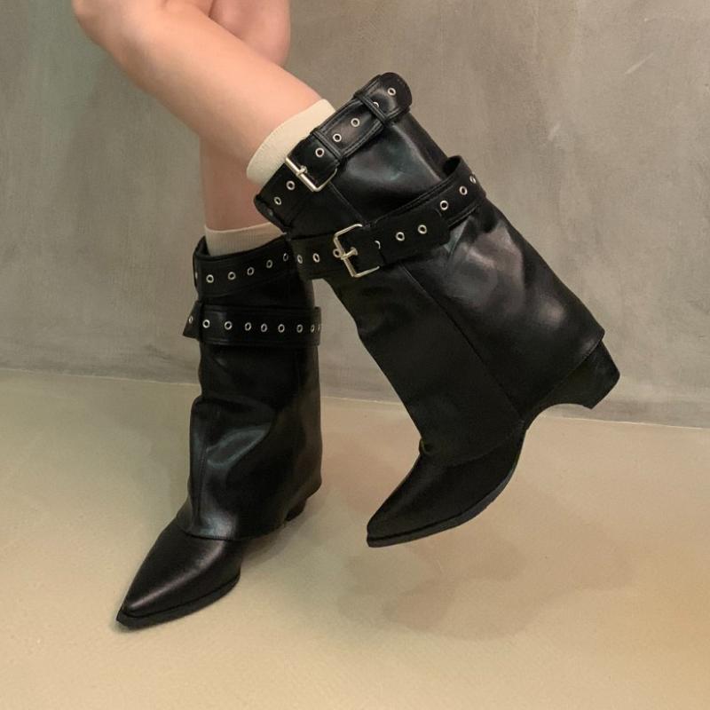 Fashion Designer 2025 New Women Ankle Boots Pointed Toe High Heels Shoes Fashion Sexy Dress Party Women Motorcycle Boots Mujer Pumps