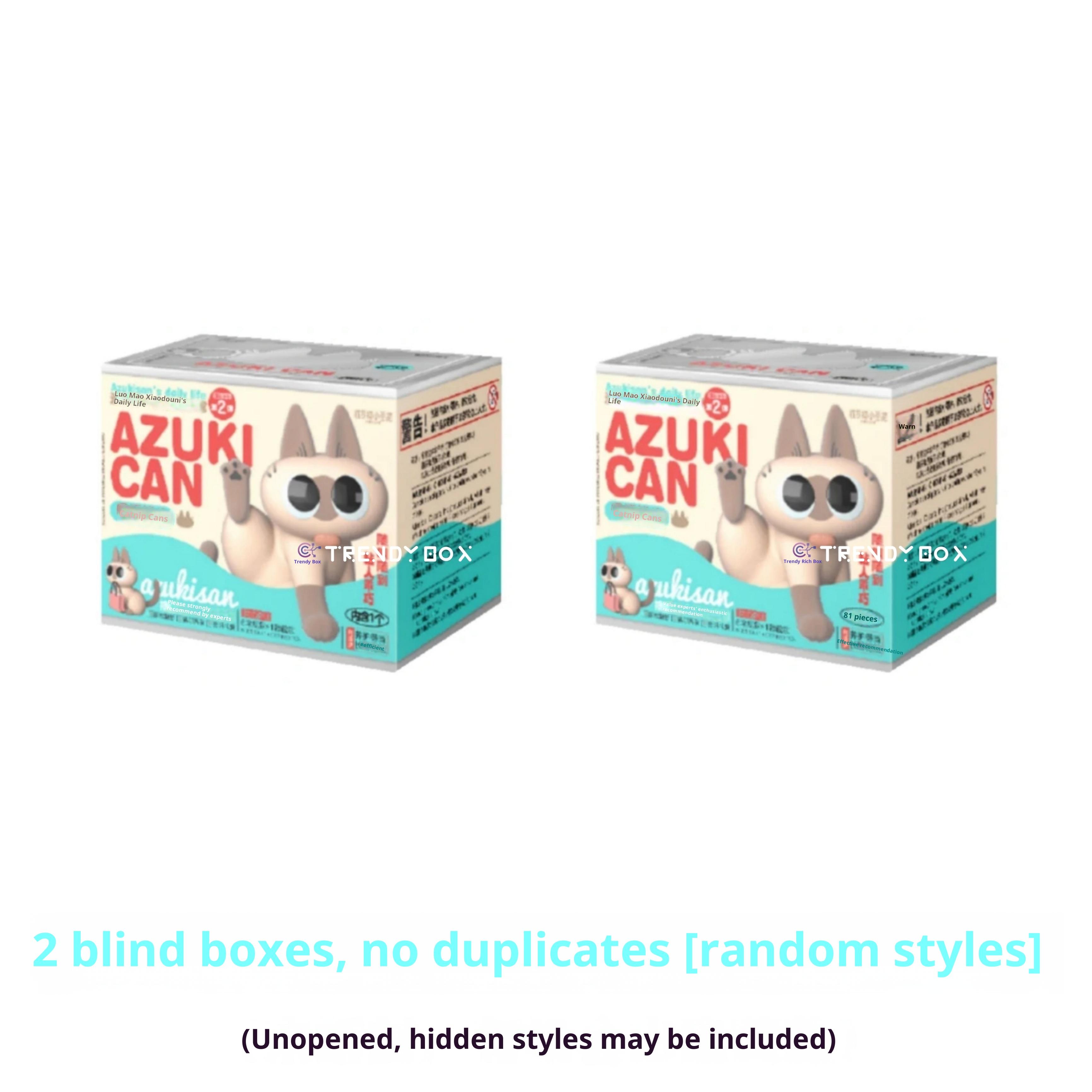 Authentische Siamkatze Azuki Neko Peripherie Plüschtier Blind Box Niedliche Dekorationsfigur Zweite Serie Mädchengeschenk Handgemacht Neuestes Design