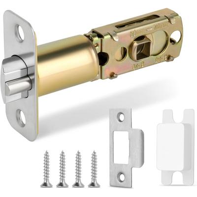 Verstellbarer Riegel 2-3/8'' oder 2-3/4'' für 45° Drehung Eingangstürschloss Ersatzriegel, Satinnickel